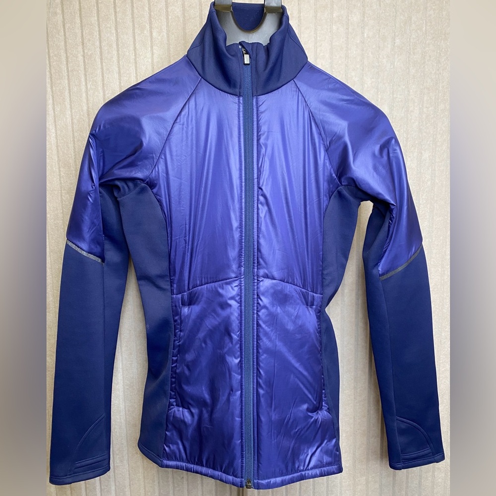 Athleta Cozy Insulated Rock Creek Jacket Coat, Size XXS Navy Blue